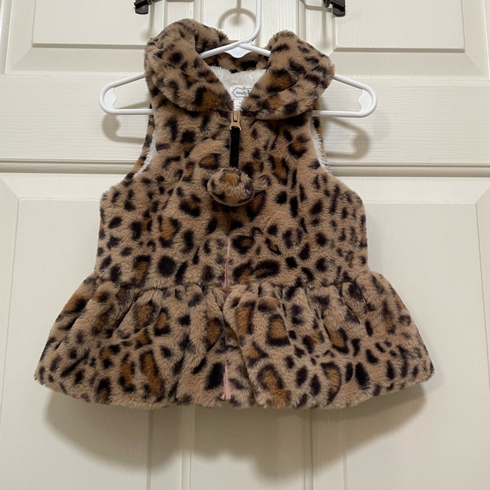 NEW! Mud Pie Cheetah Print Baby Vest 12-18 Mth.
